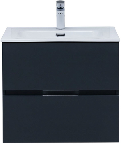 Тумба под раковину Aquanet Алвита New 60 2 ящика, антрацит 00277511 Тумба под раковину Aquanet Алвита New 60 2 ящика, антрацит 00277511
