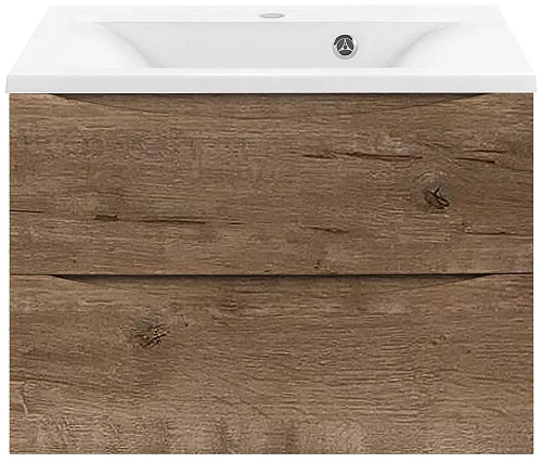 Тумба под раковину Vincea Mia 650 подвесная, 2 выкатных ящика soft close, V.Oak VMC-2MA650VO Тумба под раковину Vincea Mia 650 подвесная, 2 выкатных ящика soft close, V.Oak VMC-2MA650VO