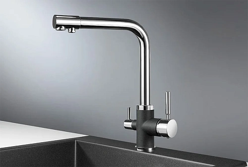 Смеситель для кухни Granula 3015, XРОМ/ЧЁРНЫЙ Смеситель для кухни Granula 3015, XРОМ/ЧЁРНЫЙ