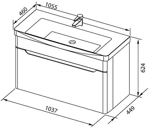 Тумба под раковину Aquanet София 105 белый 00199870 Тумба под раковину Aquanet София 105 белый 00199870