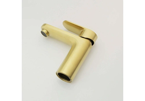 Смеситель для раковины Aquatek НИКА AQ1810BG золото шлифованное Смеситель для раковины Aquatek НИКА AQ1810BG золото шлифованное