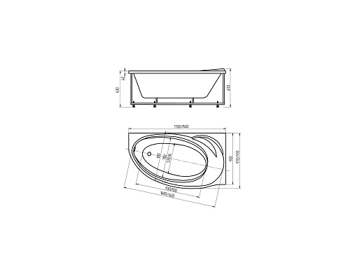 Акриловая ванна Aquatek Бетта 150x95 BET150-0000171 асимметричная, правая Акриловая ванна Aquatek Бетта 150x95 BET150-0000171 асимметричная, правая