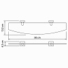 Полка WasserKRAFT Lippe K-6524 стеклянная хром Полка WasserKRAFT Lippe K-6524 стеклянная хром