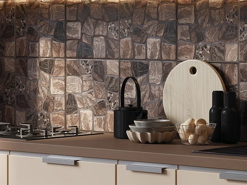 Керамогранит Cersanit Vilio коричневый рельеф 29,8x29,8 16427 Керамогранит Cersanit Vilio коричневый рельеф 29,8x29,8 16427