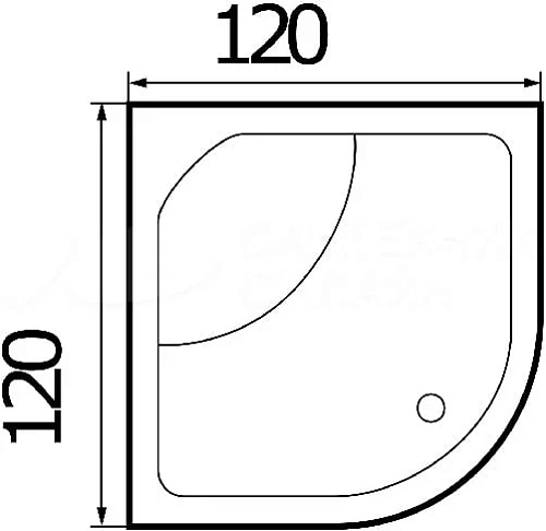 Акриловая ванна River 120/120/55 10000000609 Акриловая ванна River 120/120/55 10000000609