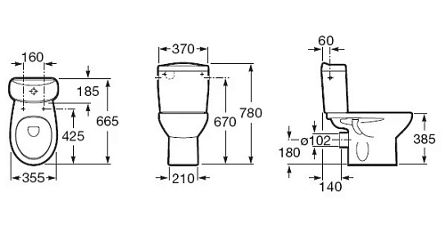 Чаша напольного унитаза Roca Victoria 34239A000 Чаша напольного унитаза Roca Victoria 34239A000