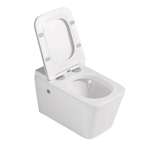 Унитаз подвесной ABBER Rechteck AC1202P белый с импульсным смывом с крышкой микролифт Унитаз подвесной ABBER Rechteck AC1202P белый с импульсным смывом с крышкой микролифт