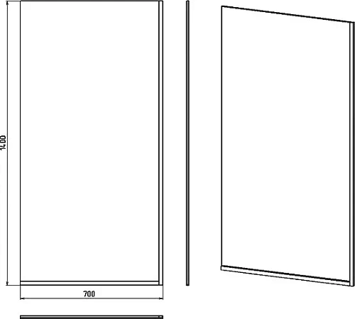 Шторка на ванну DIWO Анапа неподвижная, 70х140, профиль золото, прозрачное стекло 583140 Шторка на ванну DIWO Анапа неподвижная, 70х140, профиль золото, прозрачное стекло 583140