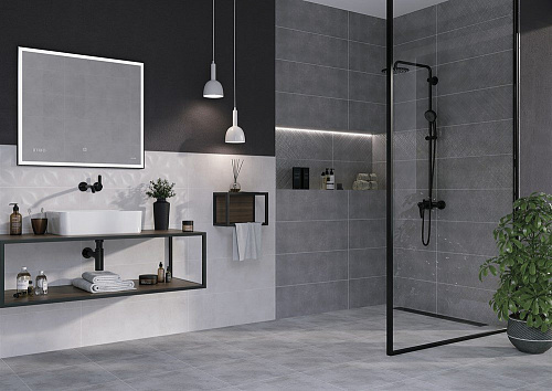 Вставка Cersanit Apeks линии B серый 25x75 AS2U092 Вставка Cersanit Apeks линии B серый 25x75 AS2U092