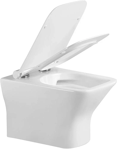 Комплект Унитаз подвесной STWORKI Вестерос VS-01up безободковый, с микролифтом, встроенный, фарфоров 550499 Комплект Унитаз подвесной STWORKI Вестерос VS-01up безободковый, с микролифтом, встроенный, фарфоров 550499