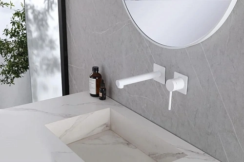 Смеситель для раковины ABBER Emotion AF8812W скрытого монтажа, белый Смеситель для раковины ABBER Emotion AF8812W скрытого монтажа, белый