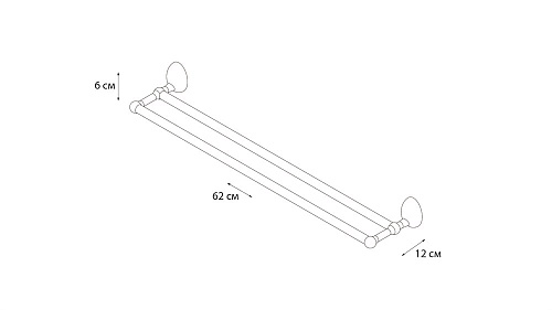 Полотенцедержатель двойной Grampus Briz GR-3002 Полотенцедержатель двойной Grampus Briz GR-3002