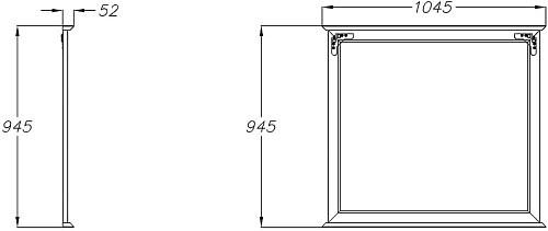 Зеркало Opadiris Кантара 105, слоновая кость 00-00003717 Зеркало Opadiris Кантара 105, слоновая кость 00-00003717