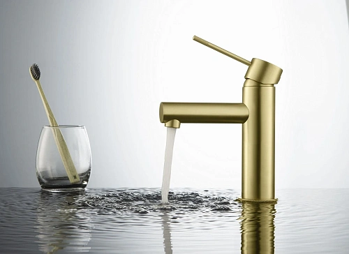 Смеситель для раковины Timo Saona 2361/17F золото матовое Смеситель для раковины Timo Saona 2361/17F золото матовое