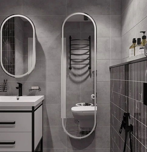 Шкаф-пенал STWORKI Мальмё МВК075 45, с подсветкой, белый 541671 Шкаф-пенал STWORKI Мальмё МВК075 45, с подсветкой, белый 541671