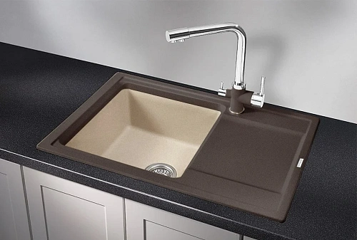 Кухонная мойка Granula HI-74, ЭСПРЕССО/ПЕСОК,ГИБРИД кварц 740х500 HI-74, Эспрессо/Песок Кухонная мойка Granula HI-74, ЭСПРЕССО/ПЕСОК,ГИБРИД кварц 740х500 HI-74, Эспрессо/Песок