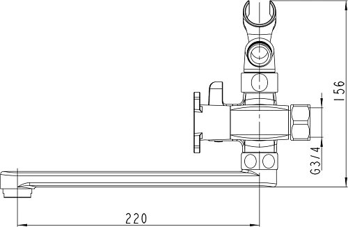 Смеситель для ванны Kaiser Cuatro 58022 Смеситель для ванны Kaiser Cuatro 58022