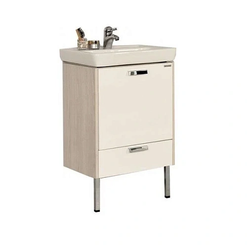 Тумба с раковиной Aquaton Йорк 55 М 1A1708K2YOAV0 белый/ясень фабрик Тумба с раковиной Aquaton Йорк 55 М 1A1708K2YOAV0 белый/ясень фабрик