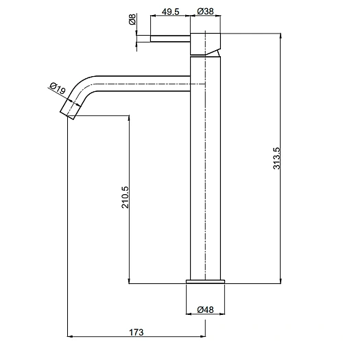 Смеситель для раковины AQUAme Siena AQM 6214GM 210мм, Gun metal AQM6214GM Смеситель для раковины AQUAme Siena AQM 6214GM 210мм, Gun metal AQM6214GM