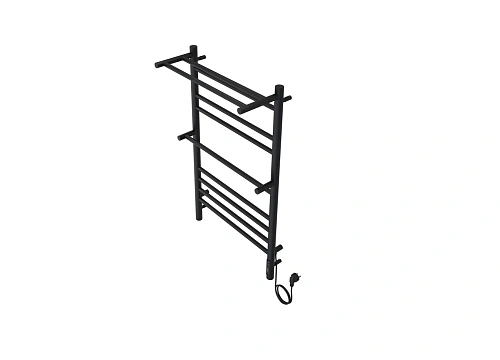 Полотенцесушитель электрический Aquatek Альфа П10 500х900 мм, с полкой, черный муар AQ EL RRP1090BL Полотенцесушитель электрический Aquatek Альфа П10 500х900 мм, с полкой, черный муар AQ EL RRP1090BL