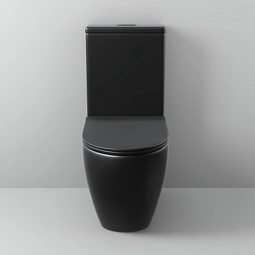 Унитаз напольный Grossman GR-4419BMS (680х375x810) безободковый, черный матовый с крышкой микролифт Унитаз напольный Grossman GR-4419BMS (680х375x810) безободковый, черный матовый с крышкой микролифт