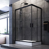 Душевой уголок AM.PM Gem W90G-404-120280-BT Twin Slide 120x80, профиль черный матовый, стекло прозрачное Душевой уголок AM.PM Gem W90G-404-120280-BT Twin Slide 120x80, профиль черный матовый, стекло прозрачное