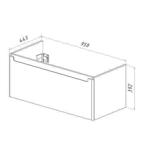 Тумба под раковину Lemark BUNO MINI 100 см подвесная, серый/белый LM05BM100T Тумба под раковину Lemark BUNO MINI 100 см подвесная, серый/белый LM05BM100T