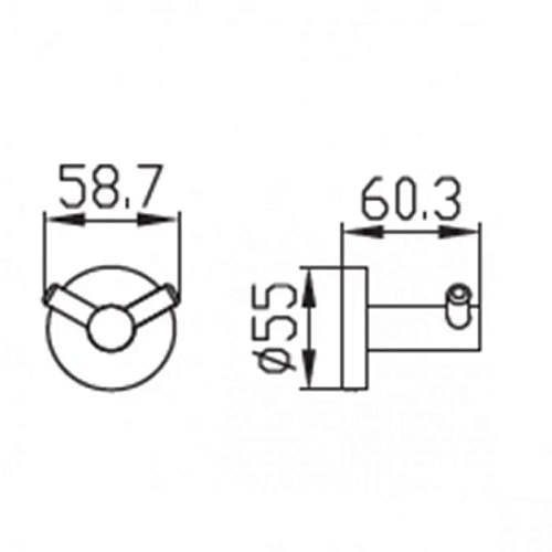 Крючок Kaiser KH-4102 бронза (латунь) Крючок Kaiser KH-4102 бронза (латунь)