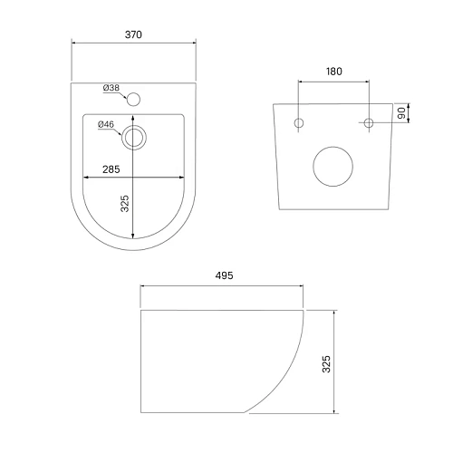 Комплект 2в1: подвесной унитаз и биде IDDIS Blanco (BLAR3BMi73) черный матовый Комплект 2в1: подвесной унитаз и биде IDDIS Blanco (BLAR3BMi73) черный матовый