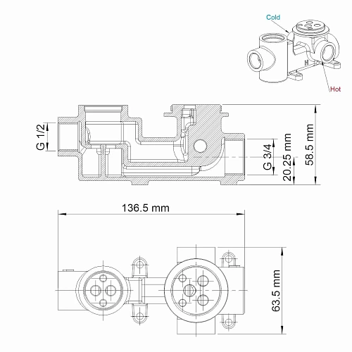 Смеситель для душа WasserKRAFT Elbe 7441 черный Смеситель для душа WasserKRAFT Elbe 7441 черный