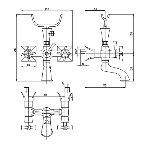 Смеситель для кухни Paini Verona VRCR572KM Смеситель для кухни Paini Verona VRCR572KM
