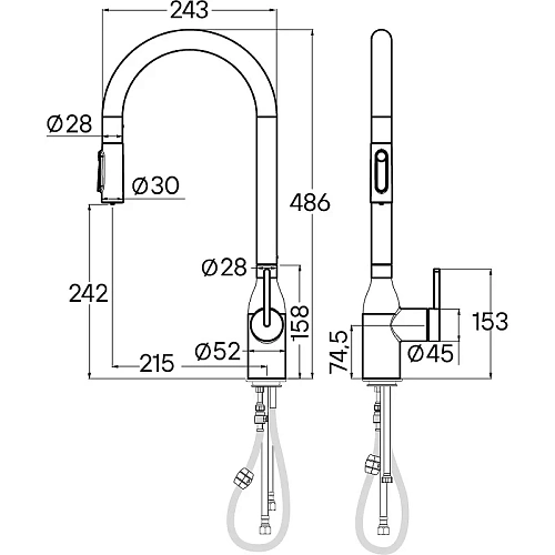 Смеситель для кухни Paulmark Universal брашированное золото Un213880-BG Смеситель для кухни Paulmark Universal брашированное золото Un213880-BG