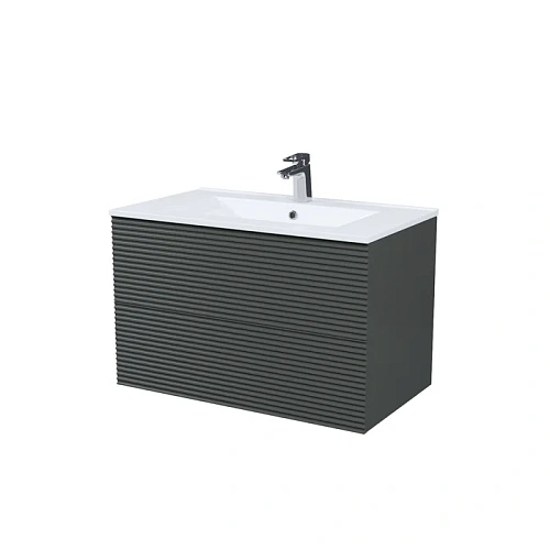 Тумба с раковиной IDDIS Bild (BIL80G0i95K) подвесная 80 см, темно-серый Тумба с раковиной IDDIS Bild (BIL80G0i95K) подвесная 80 см, темно-серый