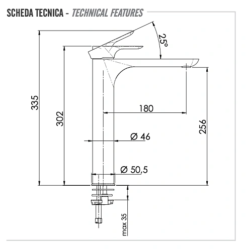 Смеситель для раковины Remer Infinity I10L Смеситель для раковины Remer Infinity I10L
