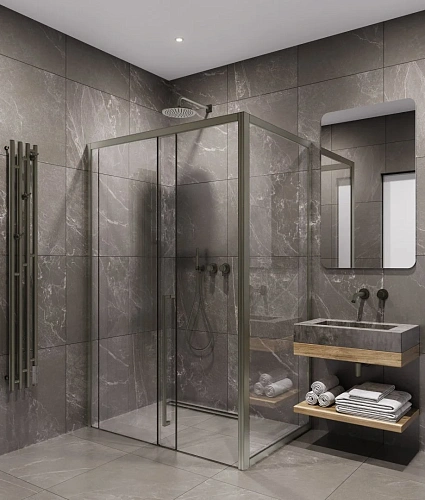 Душевой уголок Timo (T49R+T60) TDSS-130/13C-8R, раздвижная дверь 1300x2000, профиль никель, торцевое стекло TSS-900/13C-8 900x2000 Душевой уголок Timo (T49R+T60) TDSS-130/13C-8R, раздвижная дверь 1300x2000, профиль никель, торцевое стекло TSS-900/13C-8 900x2000