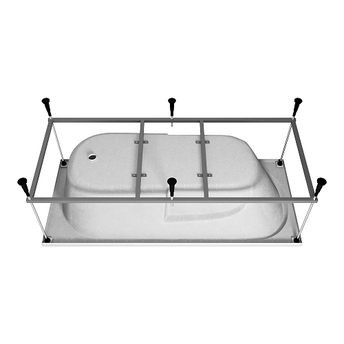 Акриловая ванна Vincea VBT-2A170-FR с каркасом 1700x750x480, пристенная, белая Акриловая ванна Vincea VBT-2A170-FR с каркасом 1700x750x480, пристенная, белая