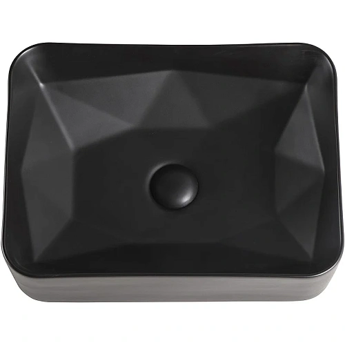 Раковина Orange B02-460mb накладная, матовый черный Раковина Orange B02-460mb накладная, матовый черный