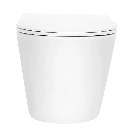 Унитаз подвесной ABBER Bequem AC1102T белый, безободковый, смыв торнадо с крышкой микролифт Унитаз подвесной ABBER Bequem AC1102T белый, безободковый, смыв торнадо с крышкой микролифт