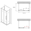Душевой уголок ABBER Schwarzer Diamant AG30130H-S60-S60 130x60 см универсальный, профиль хром, стекло прозрачное Душевой уголок ABBER Schwarzer Diamant AG30130H-S60-S60 130x60 см универсальный, профиль хром, стекло прозрачное