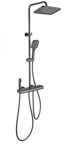 Душевая система Wonzon & Woghand с термостатом, темный графит (WW-B4129-BGG) Душевая система Wonzon & Woghand с термостатом, темный графит (WW-B4129-BGG)