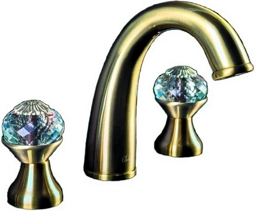 Смеситель для раковины Boheme FLORA бронза 317-FL на 3 отверстия Смеситель для раковины Boheme FLORA бронза 317-FL на 3 отверстия