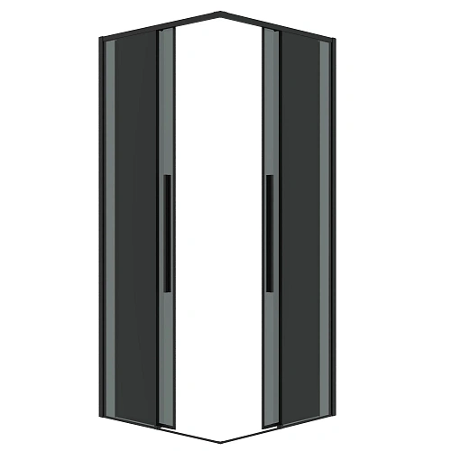 Душевая дверь GROSSMAN 1/2.К33.01.10.21.10 Galaxy (100x195) черный матовый, стекло тонированное Душевая дверь GROSSMAN 1/2.К33.01.10.21.10 Galaxy (100x195) черный матовый, стекло тонированное