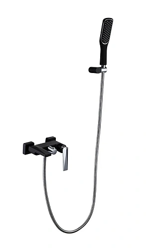 Смеситель для ванны Boheme VENTURO черный-хром 373-B с душевым гарнитуром Смеситель для ванны Boheme VENTURO черный-хром 373-B с душевым гарнитуром