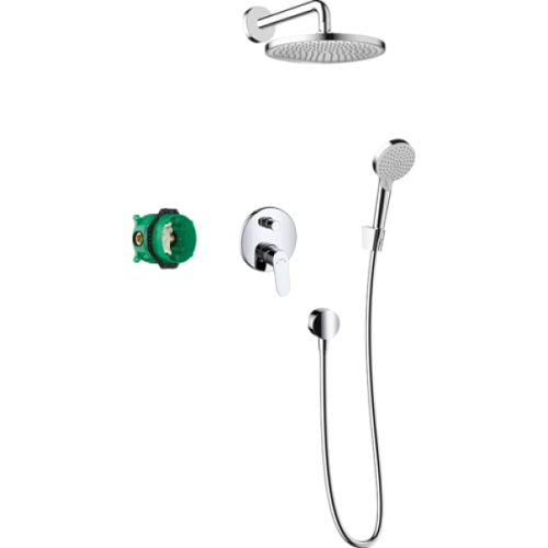 Душевая система Hansgrohe Crometta скрытого монтажа 240 1jet с однорычажным смесителем, 27958000, хр Душевая система Hansgrohe Crometta скрытого монтажа 240 1jet с однорычажным смесителем, 27958000, хр