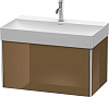Картинка анонса товара «тумба под раковину duravit xsquare xs406206161 подвесная 78 см коричнево-оливковый глянцевый»