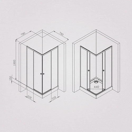 Душевой уголок AM.PM X-Joy W94G-403-8080-MT1K раздвижные двери 80x80 профиль хром матовый, стекло прозрачное Душевой уголок AM.PM X-Joy W94G-403-8080-MT1K раздвижные двери 80x80 профиль хром матовый, стекло прозрачное