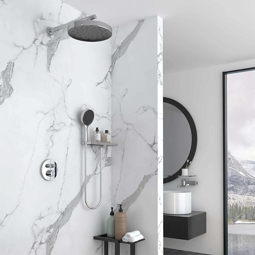 Душевая система Vincea Inspire VSFW-3I22MT2RCH встраиваемый, термостатический, двухрежимный, хром Душевая система Vincea Inspire VSFW-3I22MT2RCH встраиваемый, термостатический, двухрежимный, хром