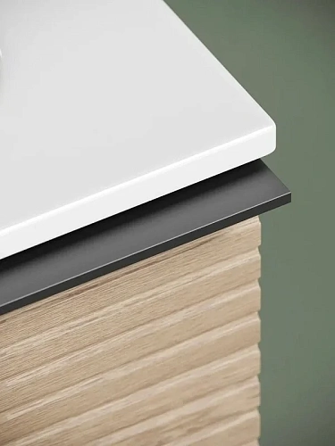 Тумба под раковину Sancos Delta DL80W 790х445х500 дуб светлый/белый, подвесная Тумба под раковину Sancos Delta DL80W 790х445х500 дуб светлый/белый, подвесная