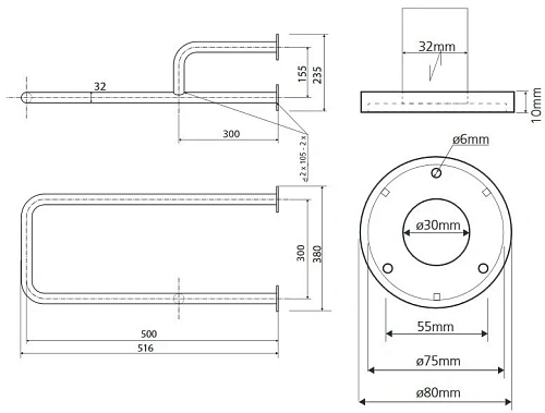 Поручень Bemeta HELP program 301122112 Поручень Bemeta HELP program 301122112