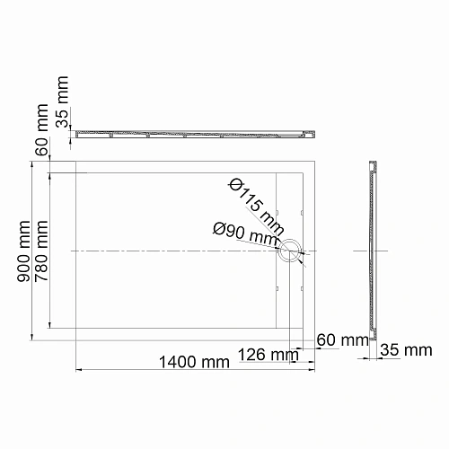 Душевой поддон WasserKRAFT Neime 19T36 черный Душевой поддон WasserKRAFT Neime 19T36 черный